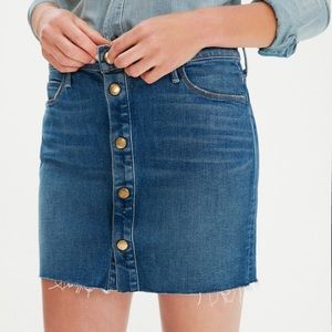 Mother the snap down mini skirt